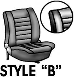 VW Seat Upholstery - Front Only - Lowback Seats - Style B - Oxen Vinyl